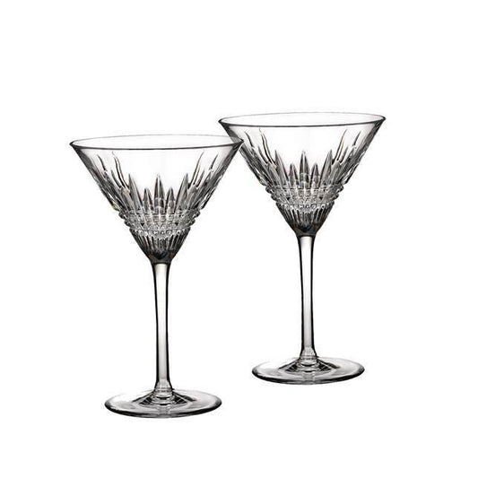 Lismore Diamond Martini Glass - Set of 2 (Waterford Crystal) - Gallery Gifts Online 
