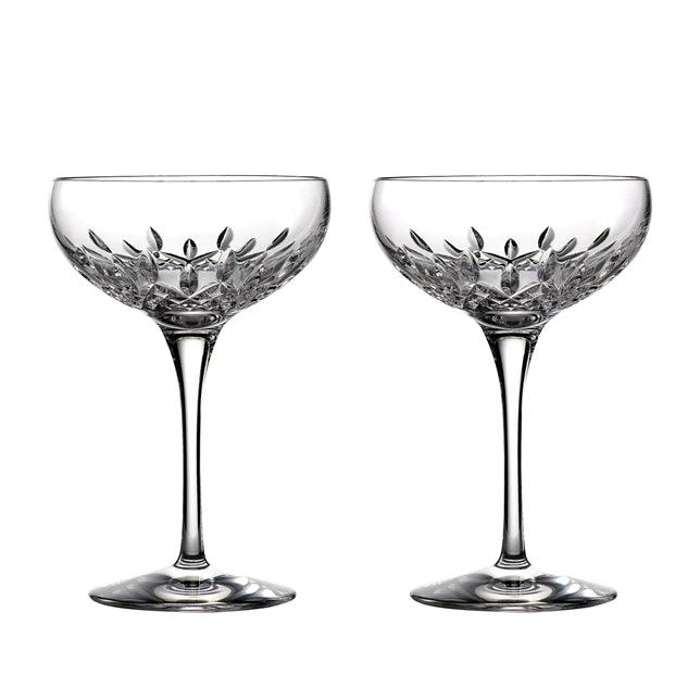 Lismore Essence Champagne Saucer, Set of 2 (Waterford Crystal) - Gallery Gifts Online