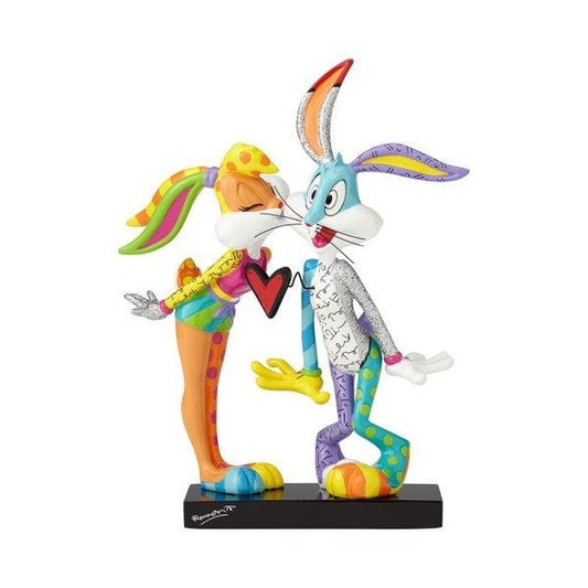 Lola Kissing Bugs Bunny Figurine (Looney Tunes by Romero Britto) - Gallery Gifts Online 