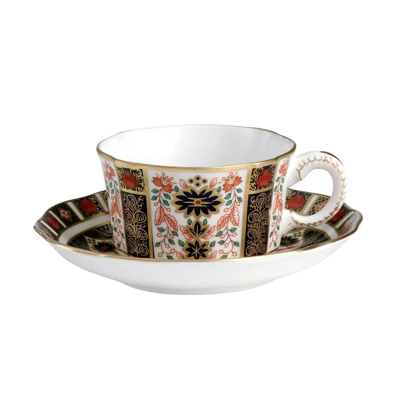 Old Imari Elizabeth - Teacup & Saucer (Royal Crown Derby) - Gallery Gifts Online