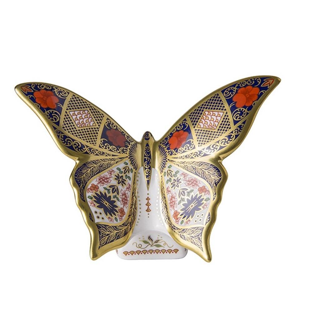 Old Imari Solid Gold Band - Butterfly (Royal Crown Derby) - Gallery Gifts Online