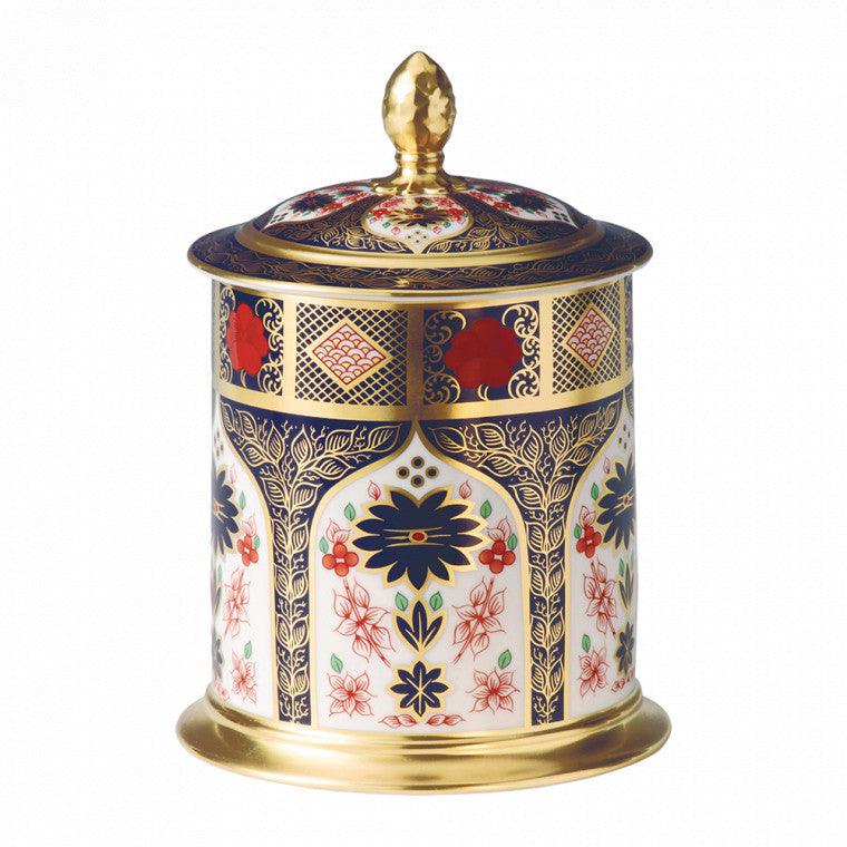 Old Imari Solid Gold Band - Storage Jar (142cl) (Royal Crown Derby) - Gallery Gifts Online