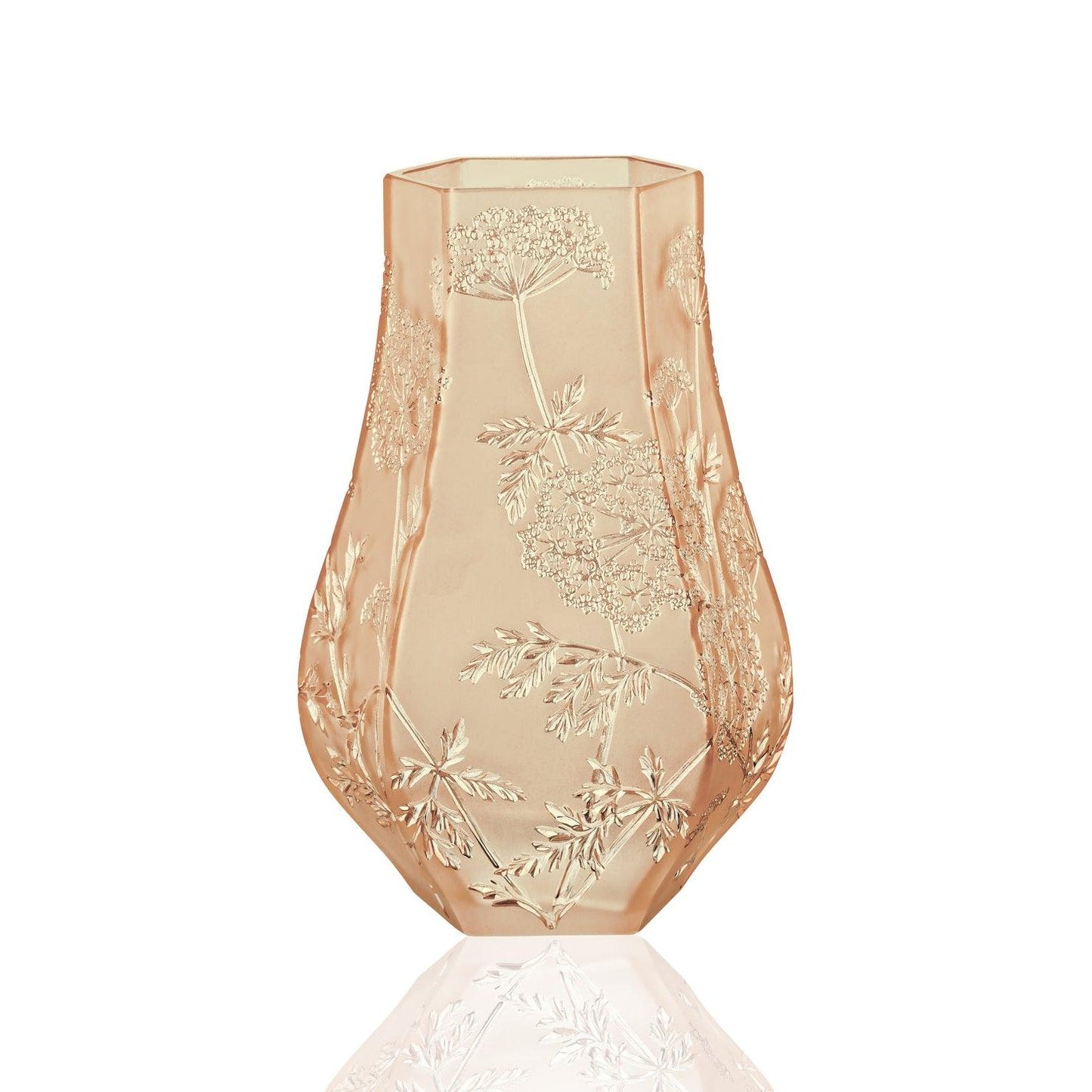 Ombelles Vase Gold Luster (Lalique) - Gallery Gifts Online