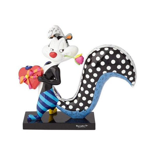Pepe Le Pew with Flower Figurine (Looney Tunes by Romero Britto) - Gallery Gifts Online 