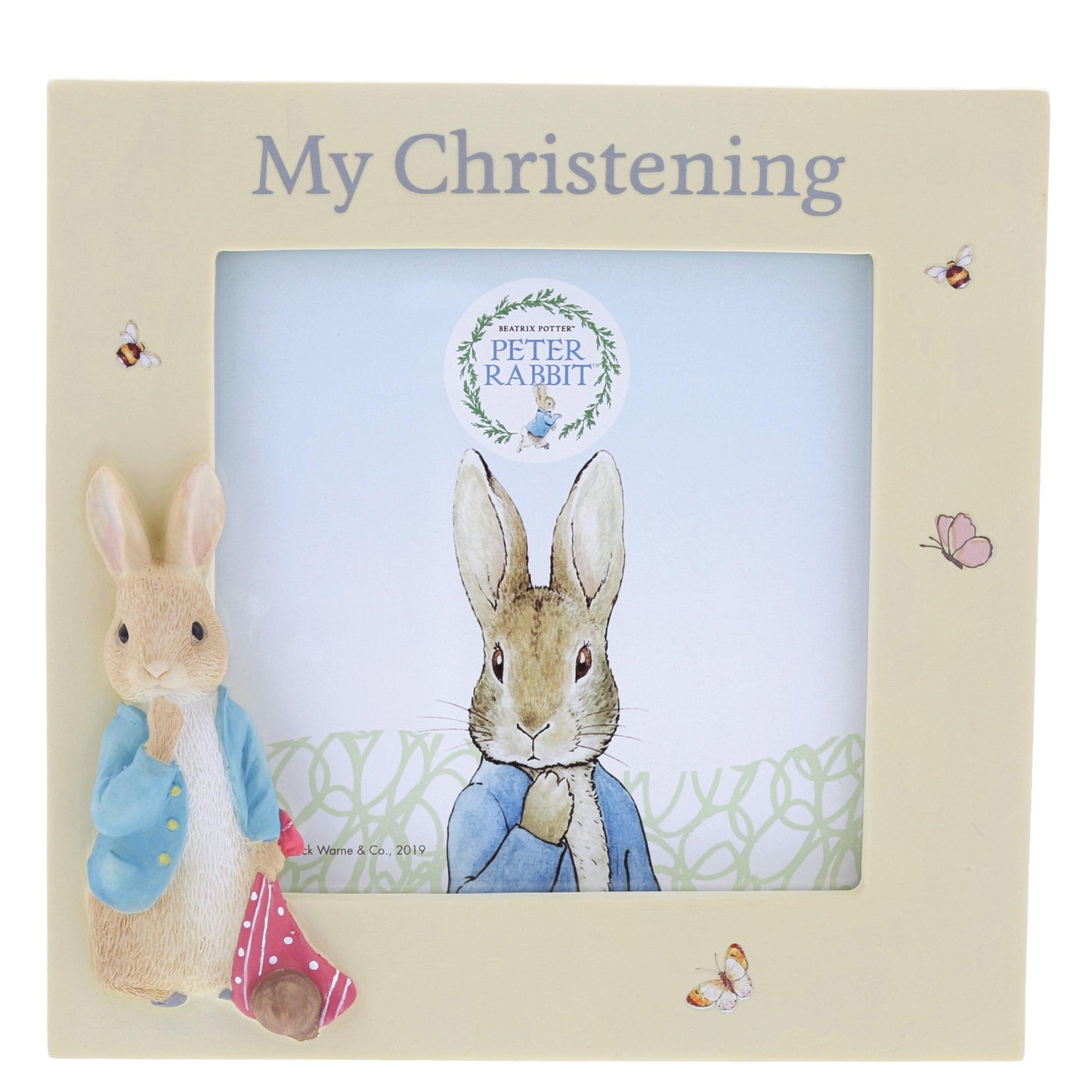 Peter Rabbit Christening Photo Frame (Beatrix Potter) - Gallery Gifts Online