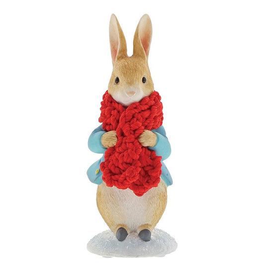 Peter Rabbit in a Festive Scarf Figurine (Beatrix Potter) - Gallery Gifts Online 