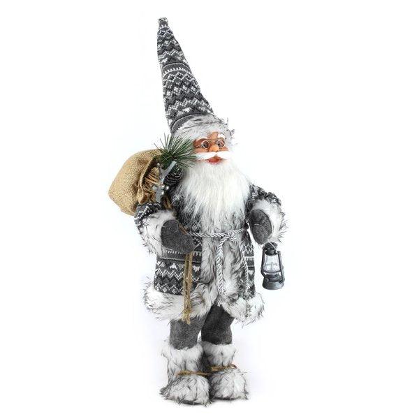Santa Grey 12" (Christmas Ornaments) - Gallery Gifts Online