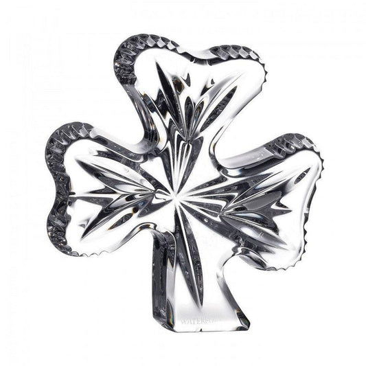 Shamrock Paperweight (Waterford Crystal) - Gallery Gifts Online 