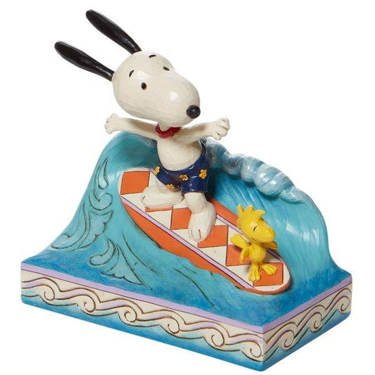 Snoopy and Woodstock Surfing Figurine (Snoopy) - Gallery Gifts Online 