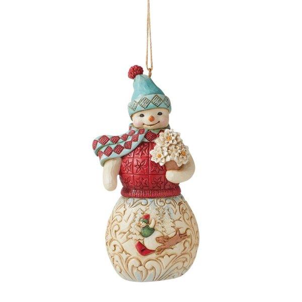 Snowman Hanging Ornament (Christmas Ornaments) - Gallery Gifts Online