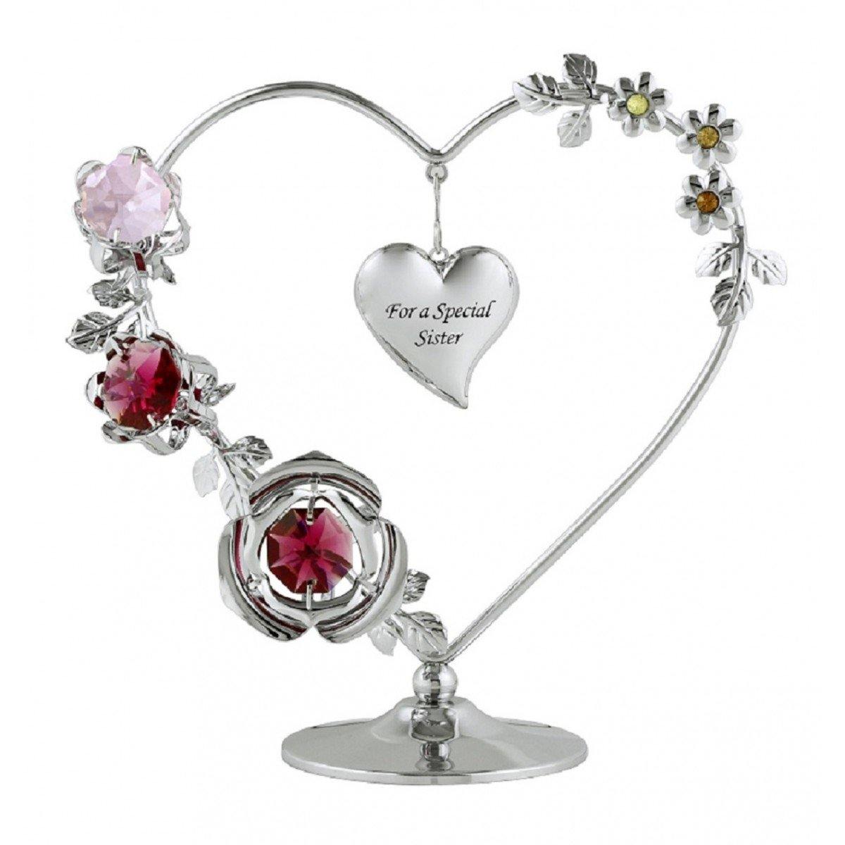 Special Sister Heart Wreath (Crystal World) - Gallery Gifts Online