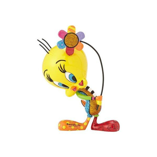 Tweety with Flower Figurine (Looney Tunes by Romero Britto) - Gallery Gifts Online 
