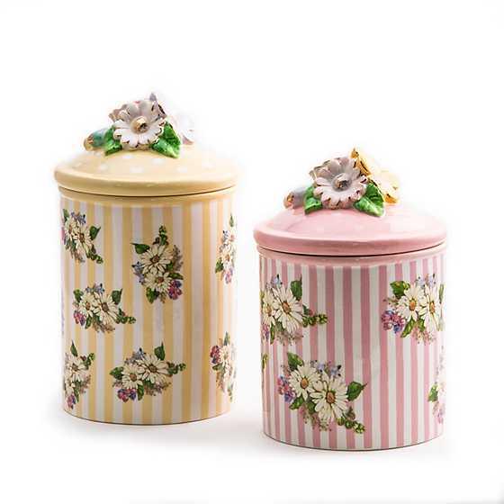 Wildflowers Small Canister - Pink (Mackenzie Childs) - Gallery Gifts Online 