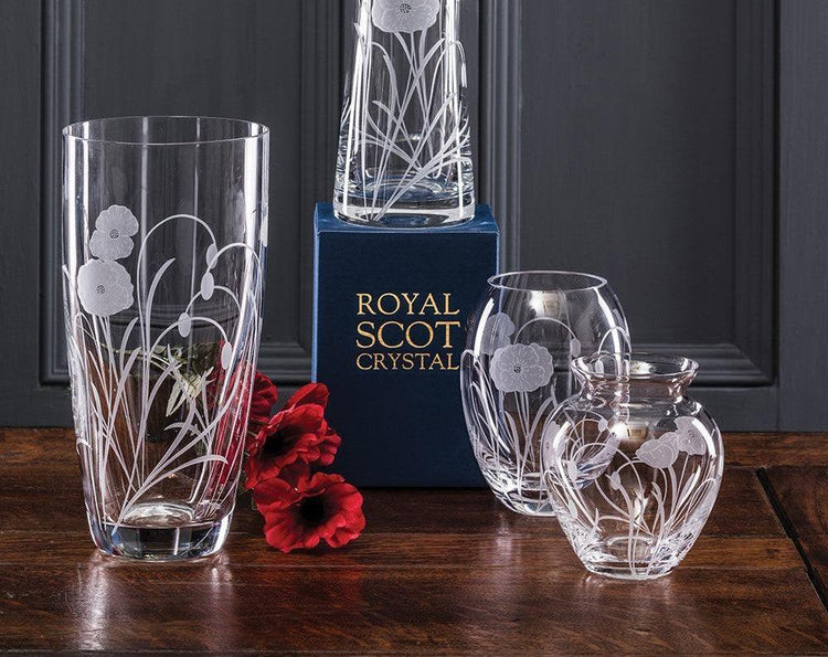 The Poppy Field Collection by Royal Scot Crystal - Gallery Gifts Online 
