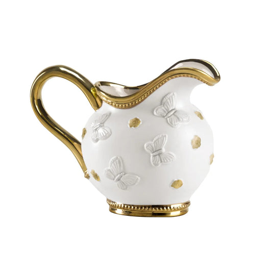 Butterfly White & Gold Creamer (Villari)