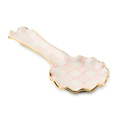 Rosy Check Ceramic Spoon Rest (Mackenzie Childs)