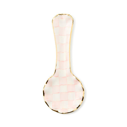 Rosy Check Ceramic Spoon Rest (Mackenzie Childs)
