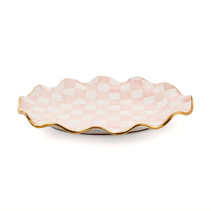 Rosy Check Ceramic Large Serving Platter (Mackenzie Childs)