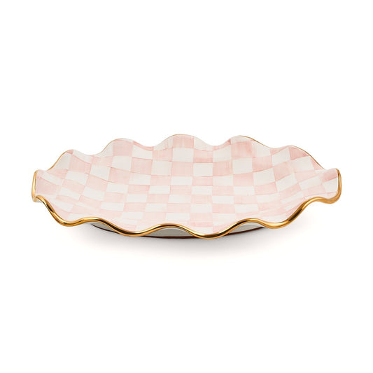 Rosy Check Ceramic Large Serving Platter (Mackenzie Childs)