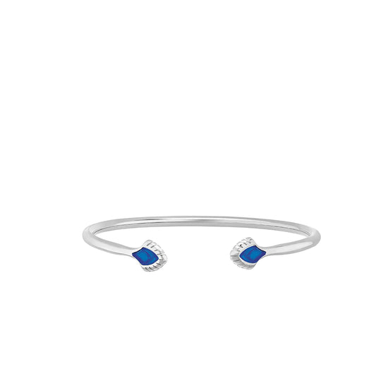 Paon Flexible Bangle - Blue Crystal (Lalique)