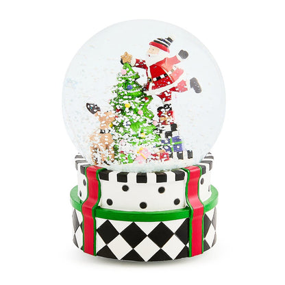 Santa & Rudolph Snow Globe (Mackenzie Childs)