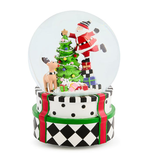 Santa & Rudolph Snow Globe (Mackenzie Childs)