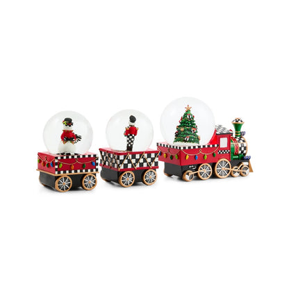Holiday Train Snow Globe Set, Set of 3 (Mackenzie Childs)