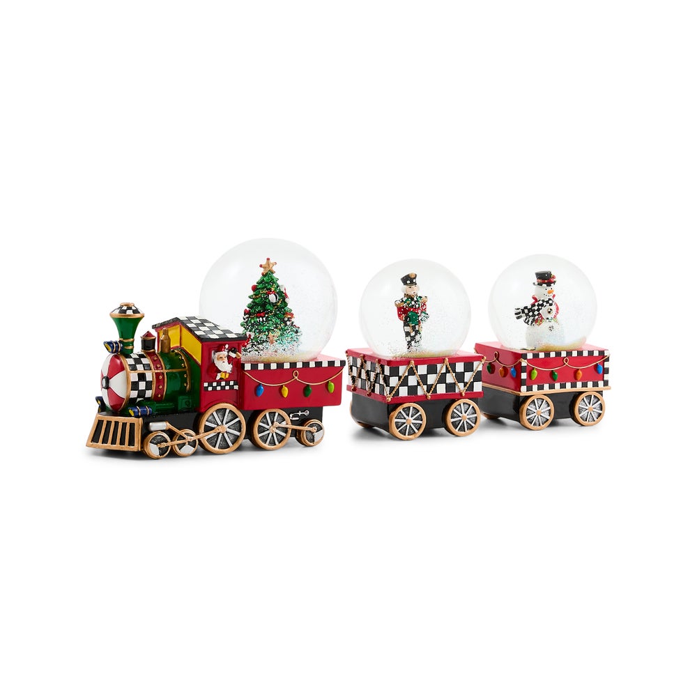 Holiday Train Snow Globe Set, Set of 3 (Mackenzie Childs)