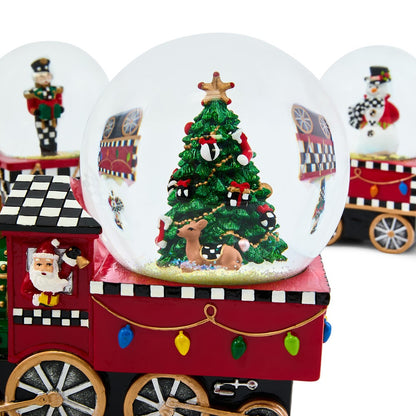 Holiday Train Snow Globe Set, Set of 3 (Mackenzie Childs)