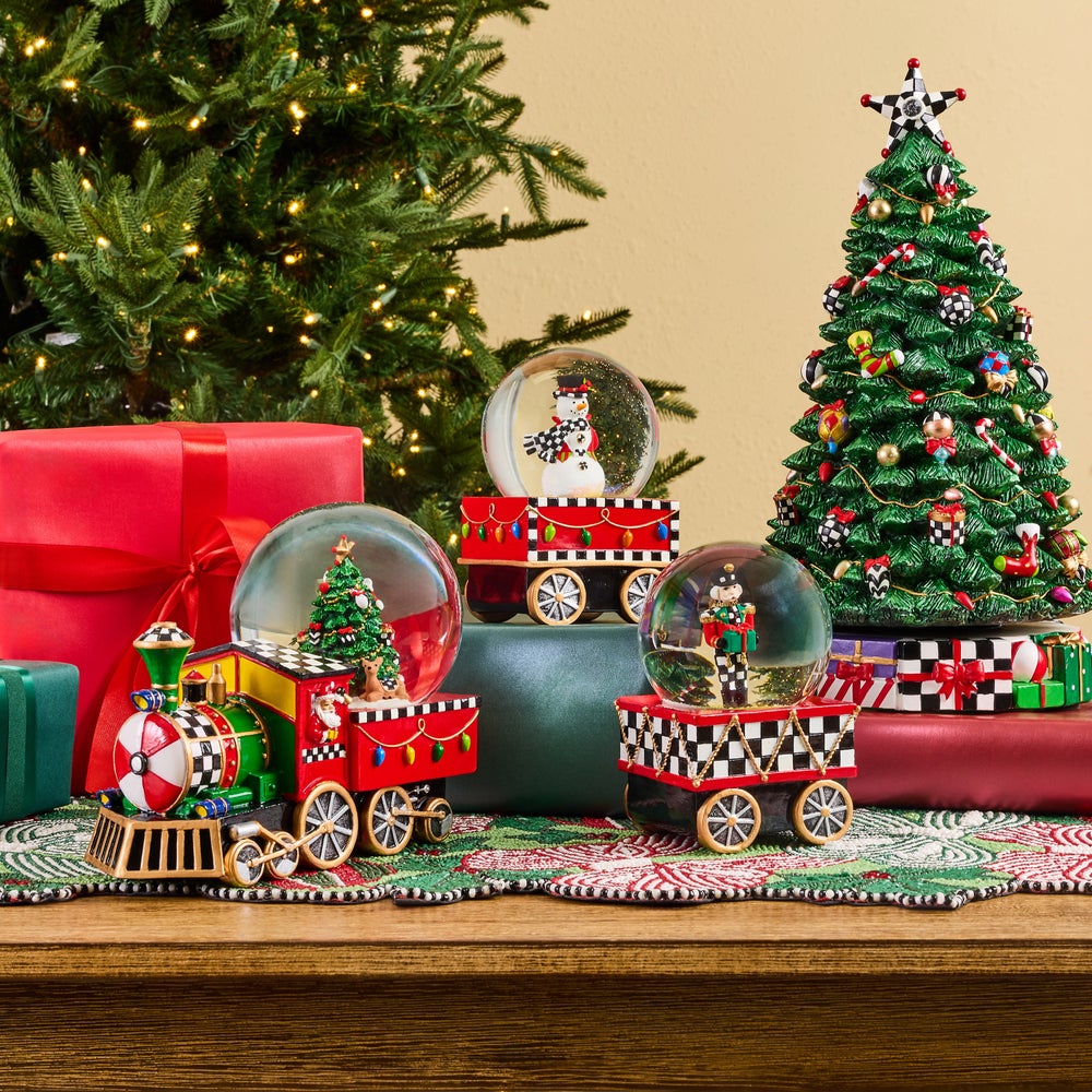 Holiday Train Snow Globe Set, Set of 3 (Mackenzie Childs)