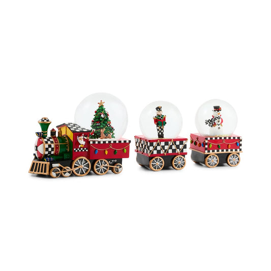 Holiday Train Snow Globe Set, Set of 3 (Mackenzie Childs)