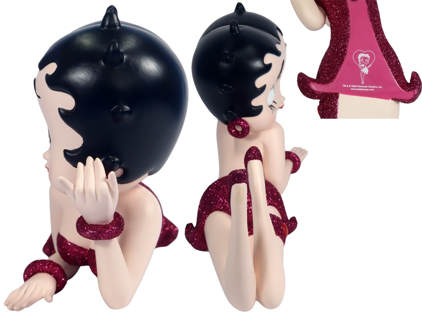 Betty Boop Lying Down Pink Fuchsia Glitter Dress (Betty Boop)