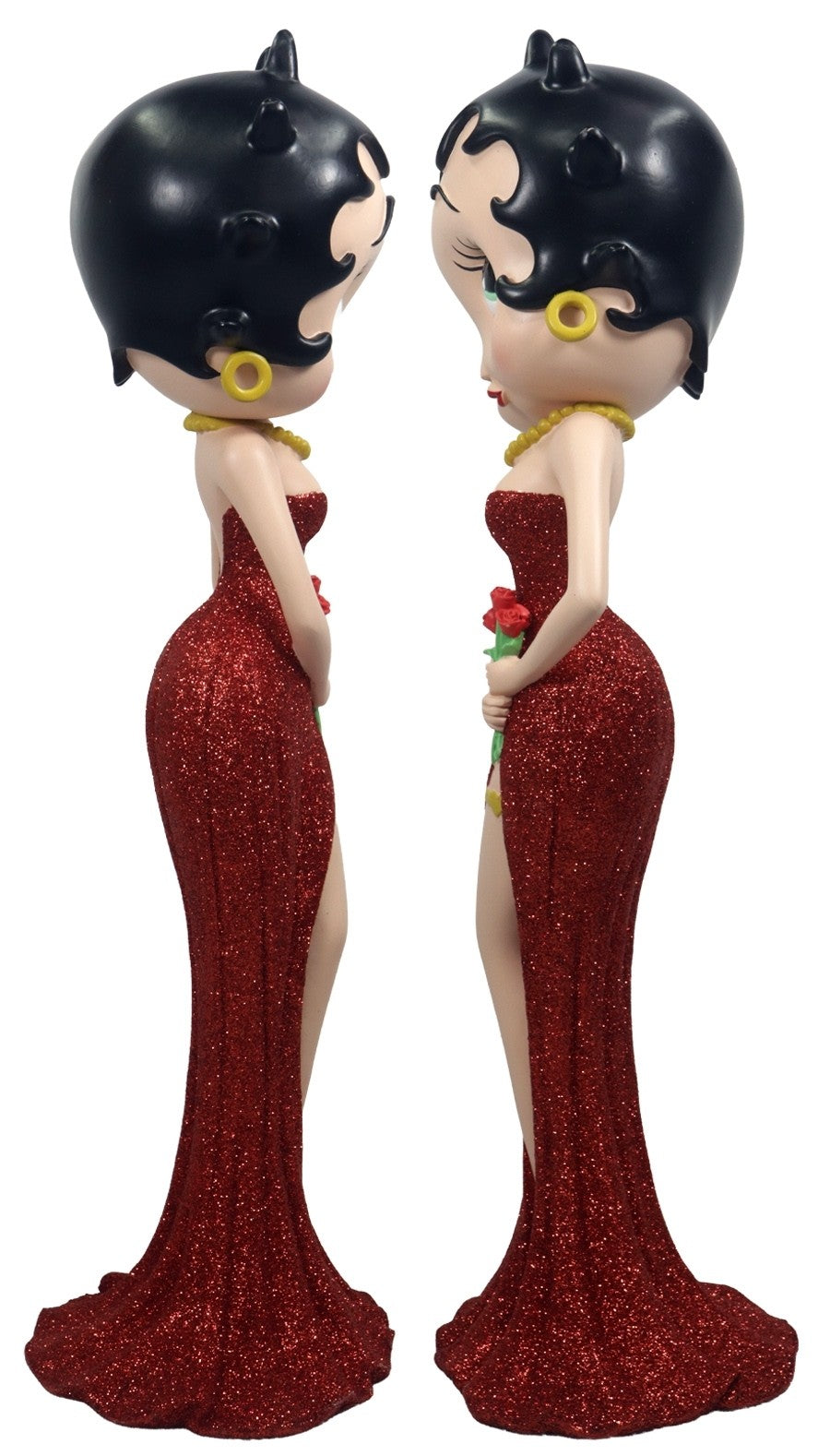 Betty Boop Holding Flowers Red Glitter Dress (Betty Boop)