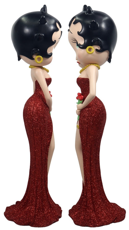 Betty Boop Holding Flowers Red Glitter Dress (Betty Boop)