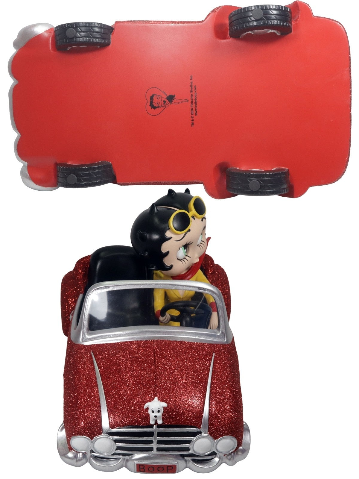 Betty Boop In Motor Car - Red Glitter (Betty Boop)