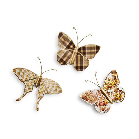 Mocha Butterfly Wall Decor Trio (Mackenzie Childs)
