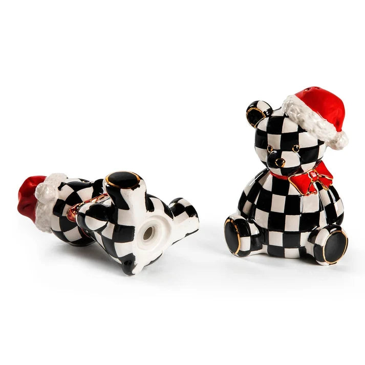Courtly Santa Bear Salt & Pepper Set (Mackenzie Childs)
