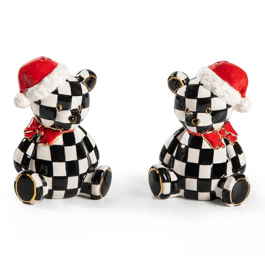 Courtly Santa Bear Salt & Pepper Set (Mackenzie Childs)
