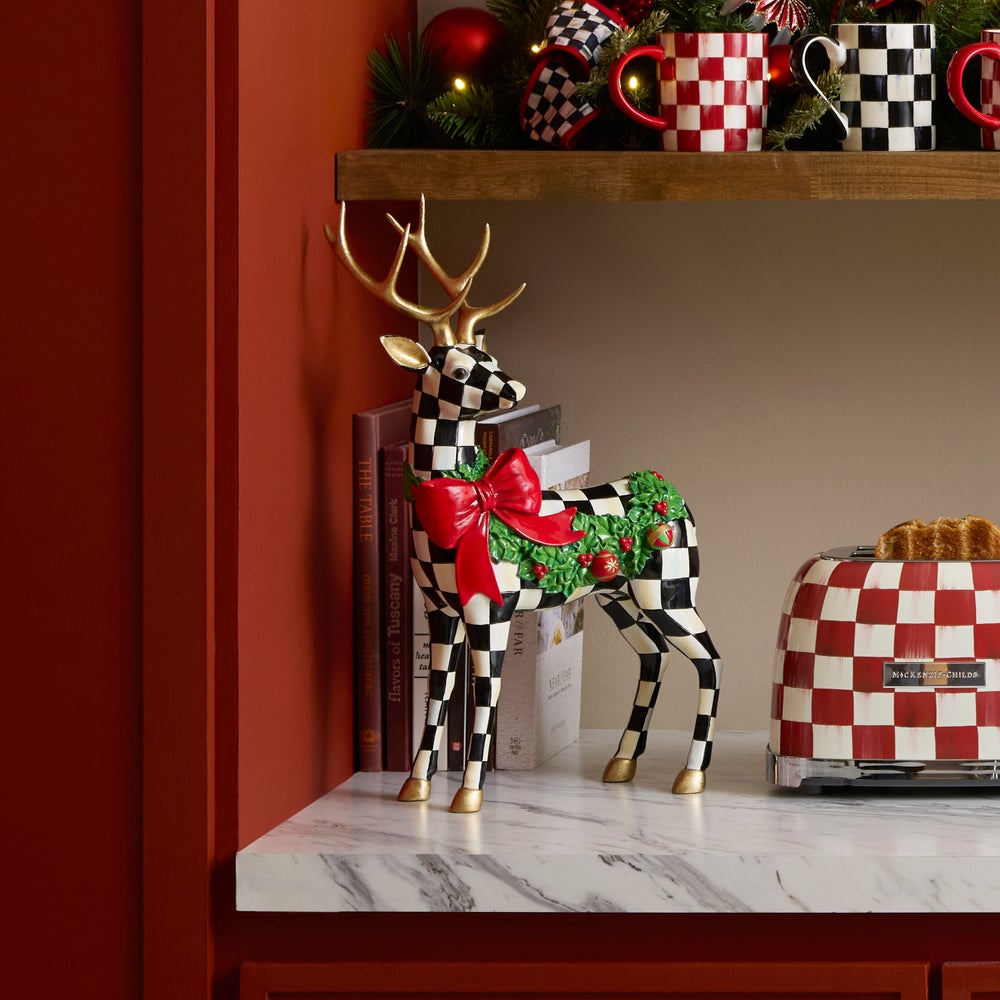 Holly Check Standing Deer (Mackenzie Childs)