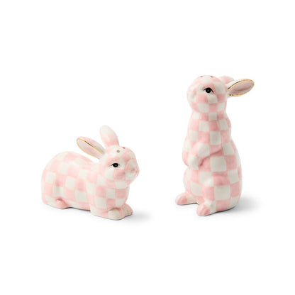 Rosy Check Bunny Salt and Pepper Set (Mackenzie Childs)