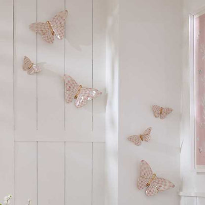 Rosy Check Wall Decor Butterfly Duo (Mackenzie Childs)