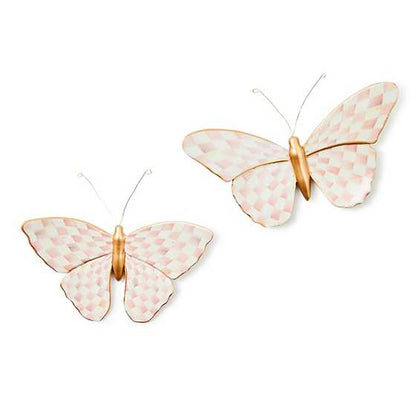 Rosy Check Wall Decor Butterfly Duo (Mackenzie Childs)