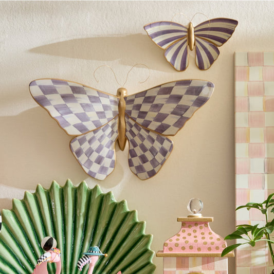 Violet Butterfly Wall Decor Duo (Mackenzie Childs)