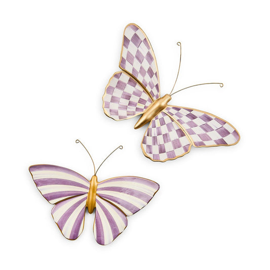 Violet Butterfly Wall Decor Duo (Mackenzie Childs)