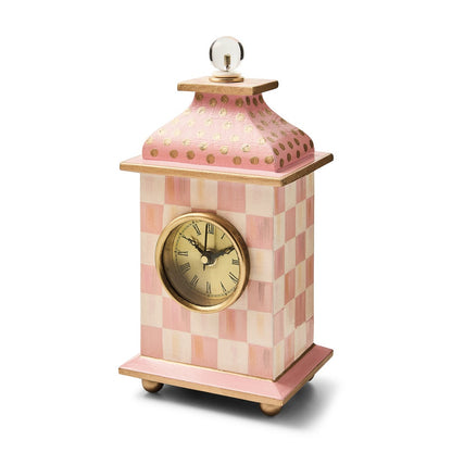 Rosy Check Desk Clock (Mackenzie Childs)