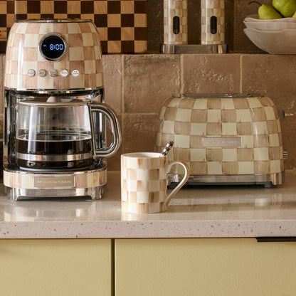 Mocha Check Porcelain Mug (Mackenzie Childs)