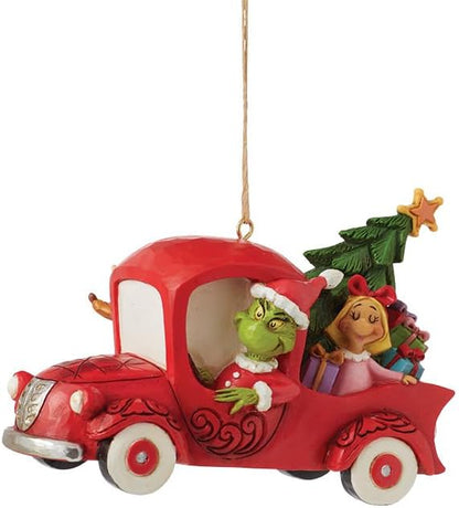 Grinch Red Truck Hanging Ornament (Jim Shore)
