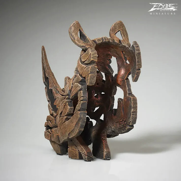 Miniature Rhinoceros Bust (Edge Sculpture by Matt Buckley)