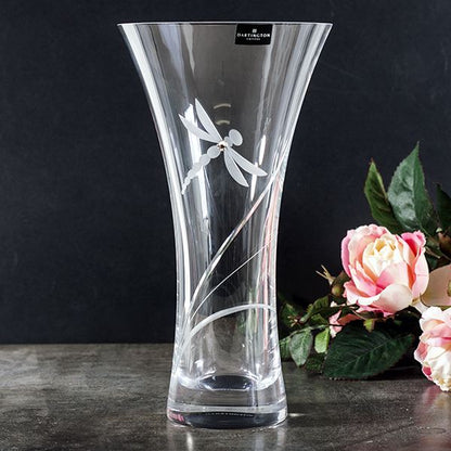 Dragonfly Large Vase (Dartington Crystal)