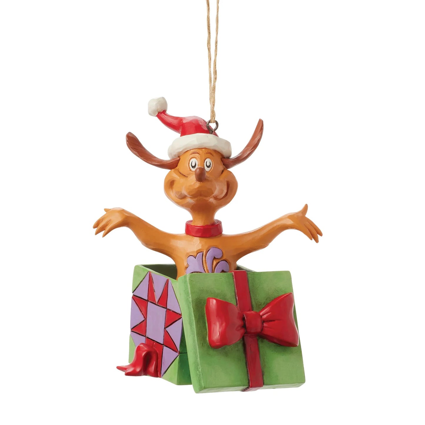 Max in a Present Hanging Ornament (Jim Shore)